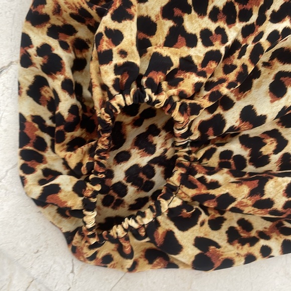 NWT RACHEL RAY CHEETAH PUFF SLEEVE BLOUSE - Picture 3 of 6